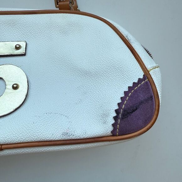 Dooney & Bourke Alphabet Charm Letter Bag Lindsay Lohan Y2K, White Leather - Picture 5 of 8